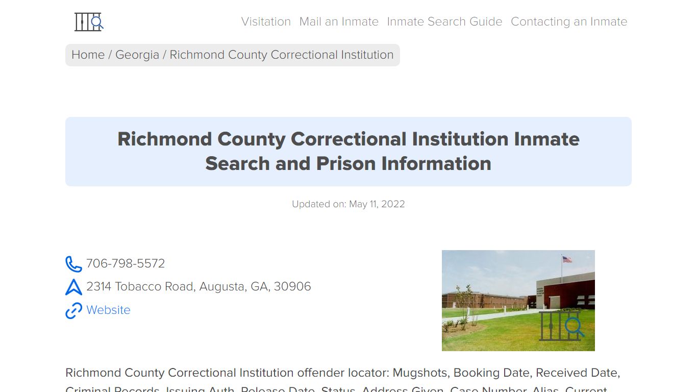 Richmond County Correctional Institution Inmate Search ...